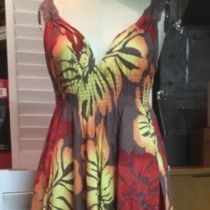 Kuala multi colored  calf length with asymmetric hemline size M